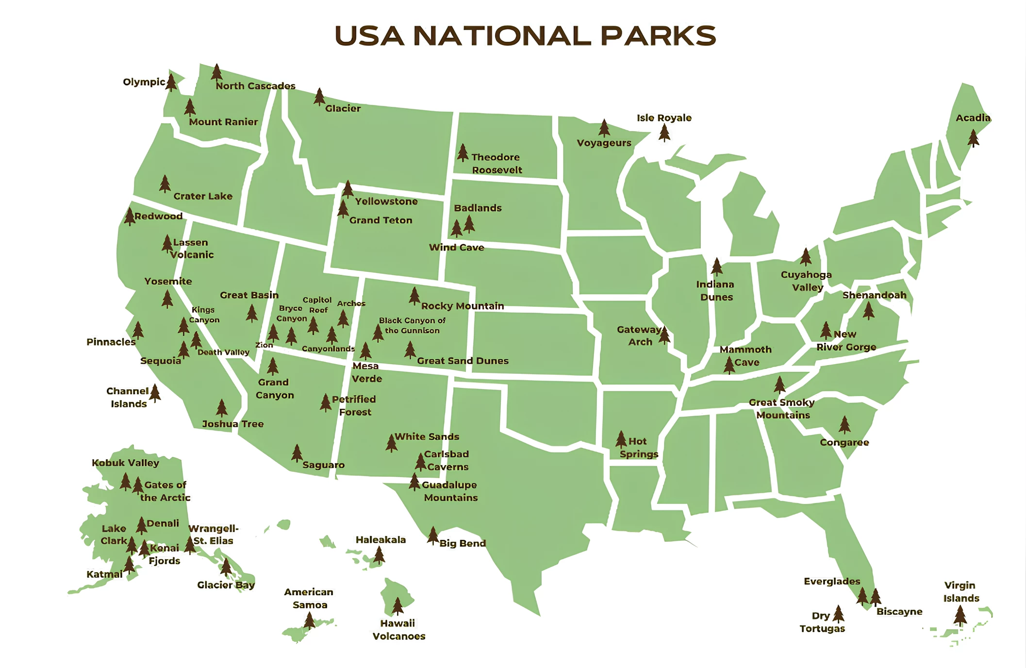 US-National-Parks-Map